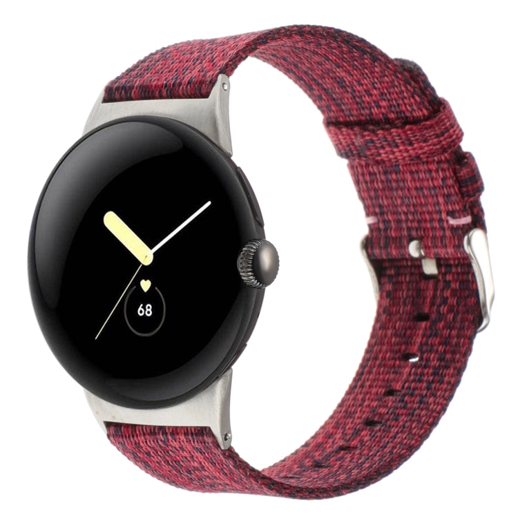 Nylon Canvas Watch Band, For Google Pixel Watch 4 / 3 / 2 / 1 41mm