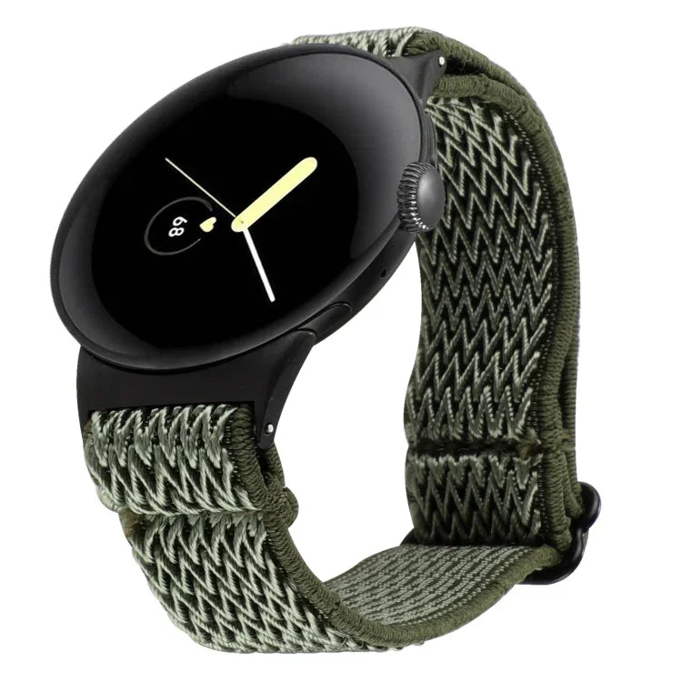 20mm 웨이브 꼬임 나일론 시계 밴드, Google Pixel Watch 4 / 3 / 2 / 1 41mm용