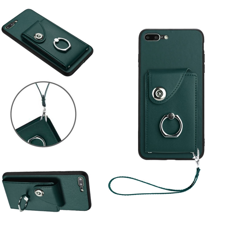 오르간 카드 가방 링 홀더 PU 휴대폰 케이스와 스트랩, 아이폰 XS / X용, 아이폰 XR용, 아이폰 XS 맥스용, 아이폰 8 플러스 / 7 플러스용