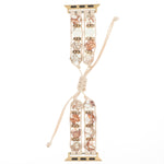 Hexagonal Stones Drawstring Chain Watch Band, For Apple Watch SE 2023 44mm, For Apple Watch SE 2023 40mm, For Apple Watch Ultra 2 49mm, For Apple Watch Series 9 45mm, For Apple Watch Series 9 41mm, For Apple Watch Ultra 49mm, For Apple Watch Series 8 4...