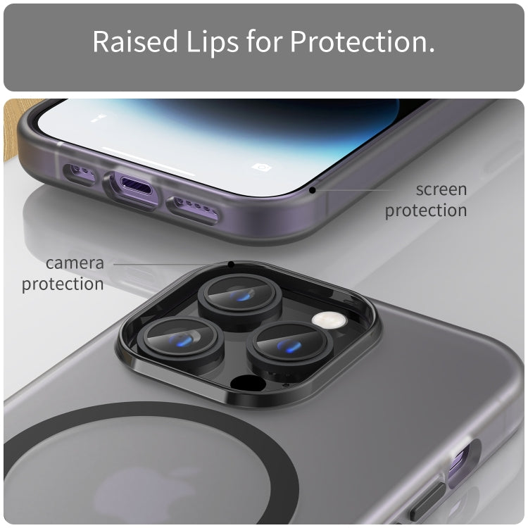 MagSafe 서리 낀 반투명 TPU + PC 풀 커버리지 휴대폰 케이스, 아이폰 16 프로용, 아이폰 16 플러스용, 아이폰 16용, 아이폰 15 프로 맥스용, 아이폰 15 프로용
