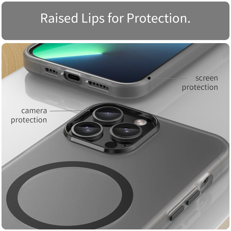 MagSafe 프로스티드 반투명 TPU + PC 풀 커버 휴대폰 케이스, 아이폰 11 Pro용