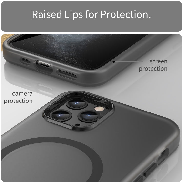 MagSafe 프로스티드 반투명 TPU + PC 풀 커버 휴대폰 케이스, 아이폰 11 Pro용