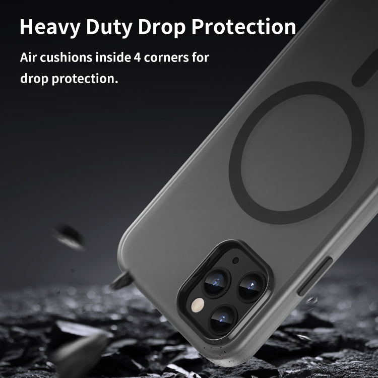 MagSafe 프로스티드 반투명 TPU + PC 풀 커버 휴대폰 케이스, 아이폰 11 Pro용