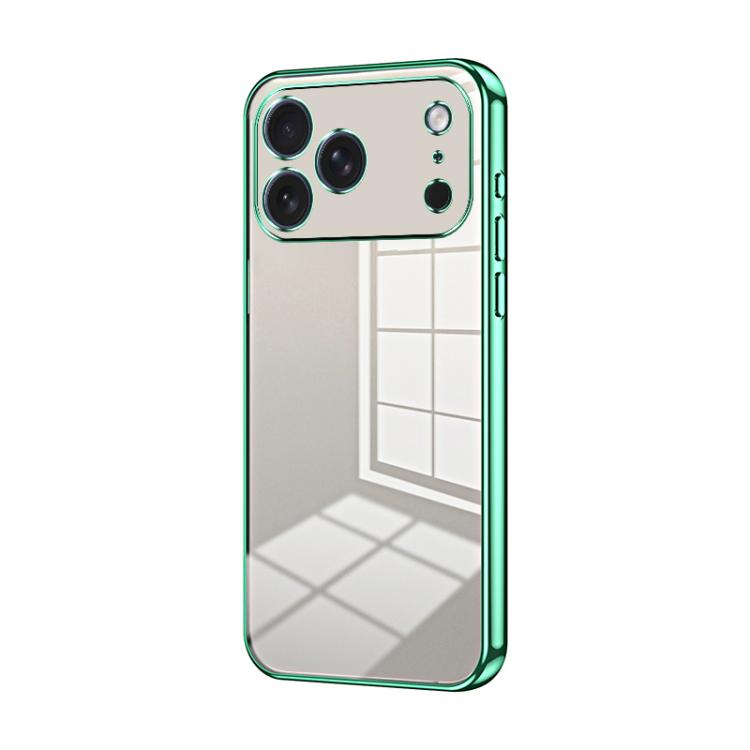 Transparent Plating Fine Hole Phone Case, For iPhone 17e / 16e, For iPhone 17 Pro Max, For iPhone 17 Pro, For iPhone 17, For iPhone Air, For iPhone 16 Pro Max