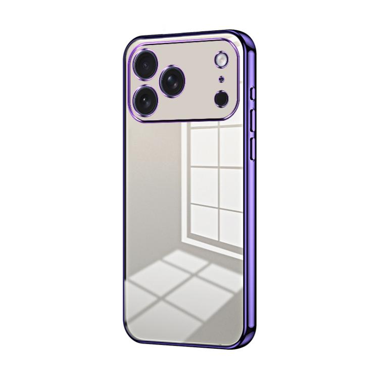 Transparent Plating Fine Hole Phone Case, For iPhone 17e / 16e, For iPhone 17 Pro Max, For iPhone 17 Pro, For iPhone 17, For iPhone Air, For iPhone 16 Pro Max