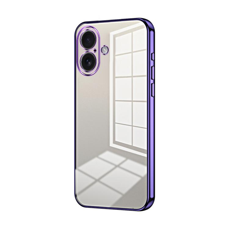 Transparent Plating Fine Hole Phone Case, For iPhone 17e / 16e, For iPhone 17 Pro Max, For iPhone 17 Pro, For iPhone 17, For iPhone Air, For iPhone 16 Pro Max