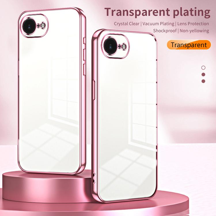 Transparent Plating Fine Hole Phone Case, For iPhone 17e / 16e, For iPhone 17 Pro Max, For iPhone 17 Pro, For iPhone 17, For iPhone Air, For iPhone 16 Pro Max
