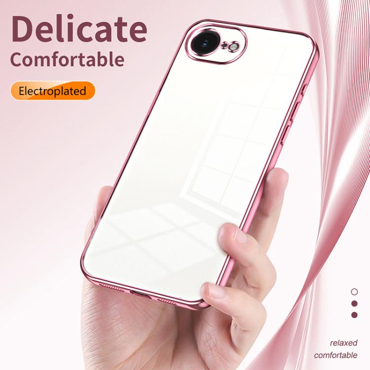 Transparent Plating Fine Hole Phone Case, For iPhone 17e / 16e, For iPhone 17 Pro Max, For iPhone 17 Pro, For iPhone 17, For iPhone Air, For iPhone 16 Pro Max
