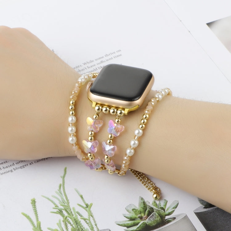 버터플라이 체인 팔찌 메탈 시계 밴드, 애플 워치 SE 2022 44mm용, 애플 워치 시리즈 7 41mm용, 애플 워치 시리즈 7 45mm용, 애플 워치 SE 40mm용, 애플 워치 SE 44mm용, 애플 워치 시리즈 6 40mm용, 애플 워치 시리즈 6 44mm용