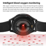 1.43인치 가죽 스트랩 블루투스 통화 스마트워치 ECG 지원 / 비침습 혈당 측정, 가죽 스트랩 블랙, 가죽 스트랩 브라운