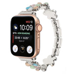 5잎 꽃 아연 합금 체인 시계줄, Apple Watch 시리즈 4 44mm용, Apple Watch 시리즈 4 40mm용, Apple Watch 시리즈 3 38mm용, Apple Watch 시리즈 3 42mm용, Apple Watch 시리즈 2 42mm용, Apple Watch 시리즈 2 38mm용