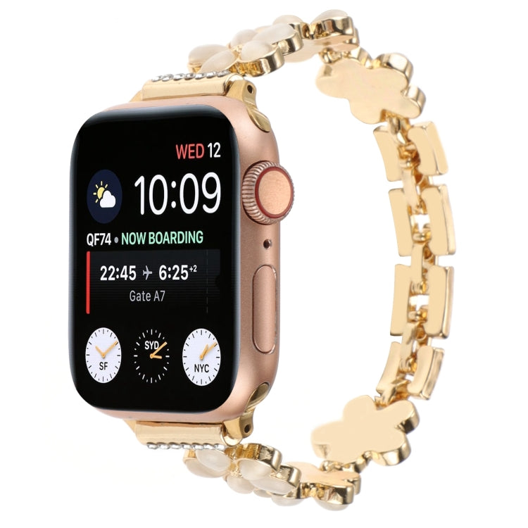 5잎 꽃 아연 합금 체인 시계줄, Apple Watch 시리즈 4 44mm용, Apple Watch 시리즈 4 40mm용, Apple Watch 시리즈 3 38mm용, Apple Watch 시리즈 3 42mm용, Apple Watch 시리즈 2 42mm용, Apple Watch 시리즈 2 38mm용