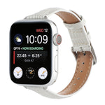 Slim Crocodile Leather Watch Band, For Apple Watch SE 40mm, For Apple Watch SE 44mm, For Apple Watch Series 6 40mm, For Apple Watch Series 6 44mm, For Apple Watch Series 5 44mm, For Apple Watch Series 5 40mm
