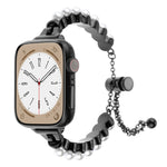 Pearl Bracelet Metal Watch Band, For Apple Watch SE 40mm, For Apple Watch SE 44mm, For Apple Watch Series 6 40mm, For Apple Watch Series 6 44mm, For Apple Watch Series 5 44mm, For Apple Watch Series 5 40mm, For Apple Watch Series 4 44mm                ...