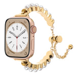 Pearl Bracelet Metal Watch Band, For Apple Watch 42mm, For Apple Watch 38mm