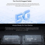 OUKITEL RT7 TITAN 5G 네트워크 IP68/IP69K 러기드 태블릿, 10.1인치 안드로이드 15 MediaTek Dimensity 7050 옥타 코어 듀얼 SIM 지원, EU 플러그, RT7 5G 12GB+512GB