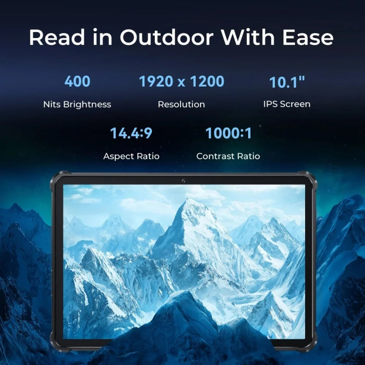 OUKITEL RT7 TITAN 5G 네트워크 IP68/IP69K 러기드 태블릿, 10.1인치 안드로이드 15 MediaTek Dimensity 7050 옥타 코어 듀얼 SIM 지원, EU 플러그, RT7 5G 12GB+512GB