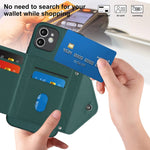 마름모 질감 카드 가방 RFID 휴대폰 케이스와 긴 스트랩, 아이폰 12 mini용, 아이폰 11 Pro Max용, 아이폰 11용, 아이폰 11 Pro용, 아이폰 XS / X용, 아이폰 XR용, 아이폰 XS Max용, 아이폰 8 Plus / 7 Plus용