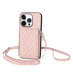 마름모 질감 카드 가방 RFID 휴대폰 케이스와 긴 스트랩, 아이폰 17 Pro Max용, 아이폰 17 Pro용, 아이폰 17용, 아이폰 Air용, 아이폰 16 Pro Max용, 아이폰 16 Pro용, 아이폰 16 Plus용, 아이폰 16용