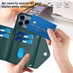마름모 질감 카드 가방 RFID 휴대폰 케이스와 긴 스트랩, 아이폰 17 Pro Max용, 아이폰 17 Pro용, 아이폰 17용, 아이폰 Air용, 아이폰 16 Pro Max용, 아이폰 16 Pro용, 아이폰 16 Plus용, 아이폰 16용