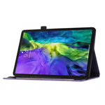 나비 고양이 엠보싱 가죽 태블릿 케이스, iPad Air 13 2026 / 2025 / 2024용, iPad Air 11 2026 / 2025 / 2024용, iPad Pro 13 2025 / 2024용, iPad Pro 11 2025 / 2024용, iPad mini 2024 / 2021용