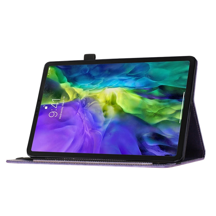 나비 고양이 엠보싱 가죽 태블릿 케이스, iPad Air 13 2026 / 2025 / 2024용, iPad Air 11 2026 / 2025 / 2024용, iPad Pro 13 2025 / 2024용, iPad Pro 11 2025 / 2024용, iPad mini 2024 / 2021용