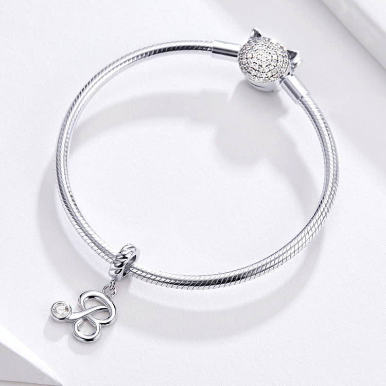 S925 Sterling Silver 26 English Letter Beads DIY Bracelet Necklace Accessories, A, B, C, D, E, F, G, H, I, J, K, L, M, N, O, P, Q, R, S, T, U, V, W, X, Y, Z