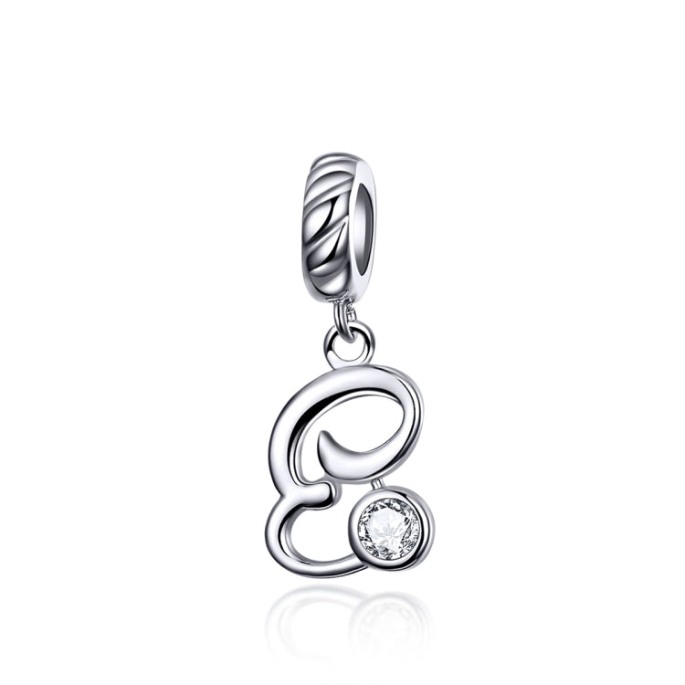 S925 Sterling Silver 26 English Letter Beads DIY Bracelet Necklace Accessories, A, B, C, D, E, F, G, H, I, J, K, L, M, N, O, P, Q, R, S, T, U, V, W, X, Y, Z