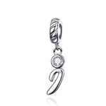 S925 Sterling Silver 26 English Letter Beads DIY Bracelet Necklace Accessories, A, B, C, D, E, F, G, H, I, J, K, L, M, N, O, P, Q, R, S, T, U, V, W, X, Y, Z