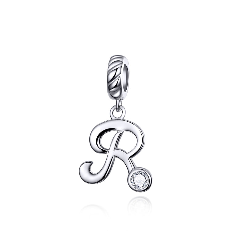 S925 Sterling Silver 26 English Letter Beads DIY Bracelet Necklace Accessories, A, B, C, D, E, F, G, H, I, J, K, L, M, N, O, P, Q, R, S, T, U, V, W, X, Y, Z