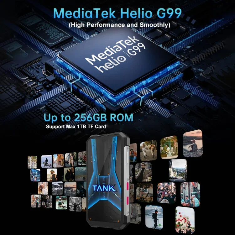 Unihertz Tank mini 1 / 8849, 100MP Camera, 4.3 inch Android 13 Helio G99 Octa Core, Network: 4G, Tank mini 1 8GB+256GB