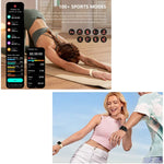 DM05 1.83인치 BT5.2 스마트 스포츠 워치, 수면 / 심박수 / 혈중 산소 / 체온 / 혈당 / 혈압 건강 모니터 지원