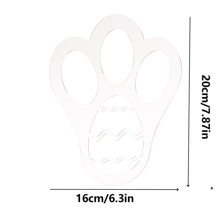 Acrylic Easter Decoration Rabbit Footprint Template, Single Footprint, Dual Footprint