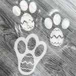 Acrylic Easter Decoration Rabbit Footprint Template, Single Footprint, Dual Footprint