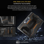 OUKITEL RT8 4G 네트워크 IP68/IP69K 러기드 태블릿, 11인치 안드로이드 13 MediaTek Helio G99 쿼드 코어 듀얼 SIM 지원, EU 플러그, RT8 6GB+256GB
