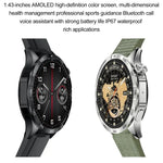 LEMFO HK4 1.43인치 AMOLED 원형 스크린 스마트워치, 블루투스 통화 지원