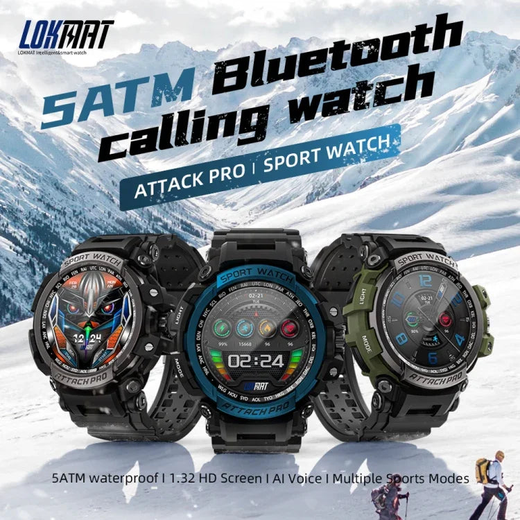 LOKMAT ATTACK Pro 1.39인치 BT5.1 스마트 스포츠워치, 블루투스 통화 / 수면 / 심박수 / 혈압 건강 모니터 지원
