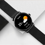LEMFO LF35 1.43인치 AMOLED 원형 스크린 스틸 스트랩 스마트워치, 혈중 산소 감지 지원