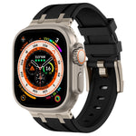 스톤 그레인 액체 실리콘 시계 밴드, Apple Watch SE 2023 44mm용, Apple Watch Ultra 2 49mm용, Apple Watch 시리즈 9 45mm용, Apple Watch Ultra 49mm용