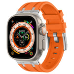 스톤 그레인 액체 실리콘 시계 밴드, Apple Watch SE 2023 44mm용, Apple Watch Ultra 2 49mm용, Apple Watch 시리즈 9 45mm용, Apple Watch Ultra 49mm용