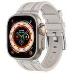 스톤 그레인 액체 실리콘 시계 밴드, Apple Watch SE 2023 44mm용, Apple Watch Ultra 2 49mm용, Apple Watch 시리즈 9 45mm용, Apple Watch Ultra 49mm용