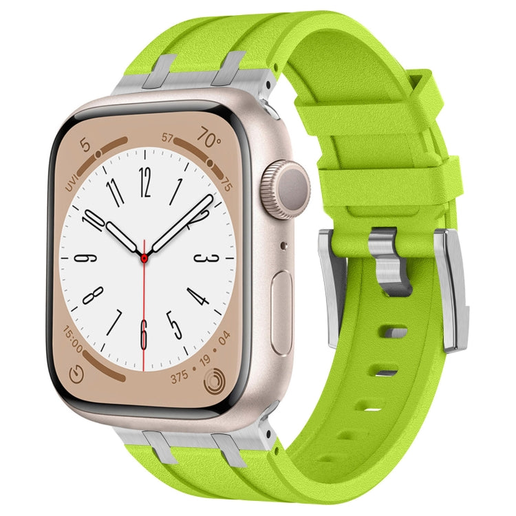 스톤 그레인 액체 실리콘 시계 밴드, Apple Watch SE 2023 44mm용, Apple Watch Ultra 2 49mm용, Apple Watch 시리즈 9 45mm용, Apple Watch Ultra 49mm용