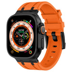 스톤 그레인 액체 실리콘 시계 밴드, Apple Watch SE 2023 44mm용, Apple Watch Ultra 2 49mm용, Apple Watch 시리즈 9 45mm용, Apple Watch Ultra 49mm용