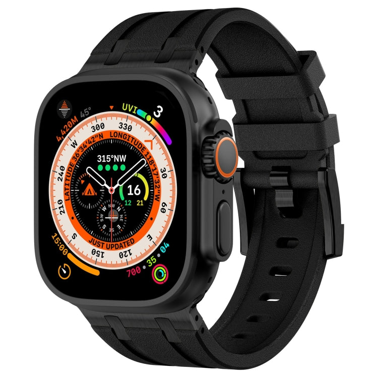 스톤 그레인 액체 실리콘 시계 밴드, Apple Watch SE 2023 44mm용, Apple Watch Ultra 2 49mm용, Apple Watch 시리즈 9 45mm용, Apple Watch Ultra 49mm용