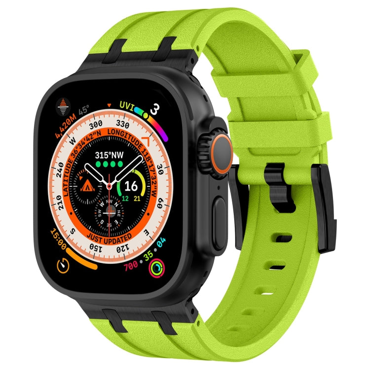 스톤 그레인 액체 실리콘 시계 밴드, Apple Watch SE 2023 44mm용, Apple Watch Ultra 2 49mm용, Apple Watch 시리즈 9 45mm용, Apple Watch Ultra 49mm용