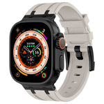 스톤 그레인 액체 실리콘 시계 밴드, Apple Watch SE 2023 44mm용, Apple Watch Ultra 2 49mm용, Apple Watch 시리즈 9 45mm용, Apple Watch Ultra 49mm용