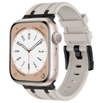 스톤 그레인 액체 실리콘 시계 밴드, Apple Watch 시리즈 8 45mm용, Apple Watch SE 2022 44mm용, Apple Watch 시리즈 7 45mm용, Apple Watch SE 44mm용