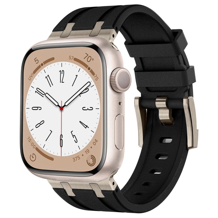 스톤 그레인 액체 실리콘 시계 밴드, Apple Watch 시리즈 8 45mm용, Apple Watch SE 2022 44mm용, Apple Watch 시리즈 7 45mm용, Apple Watch SE 44mm용