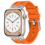 스톤 그레인 액체 실리콘 시계 밴드, Apple Watch 시리즈 8 45mm용, Apple Watch SE 2022 44mm용, Apple Watch 시리즈 7 45mm용, Apple Watch SE 44mm용